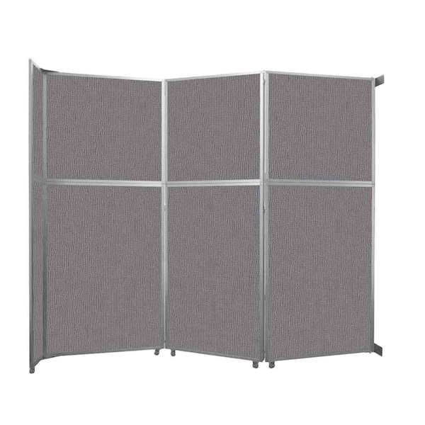 Operable Wall Folding Room Divider 11'9" x 10'3/4" Slate Fabric